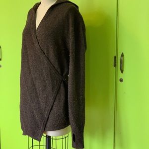 Betabrand wool wrap sweater
